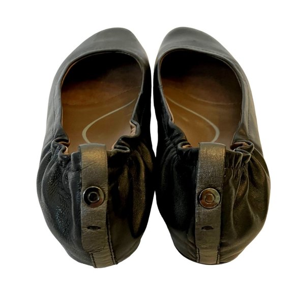 Earthies TOLO Black Leather Flat Ballet Slip On Comfort Shoes Women's Sz 7 - Picture 5 of 16
